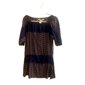 Vintage Studio M Silk Drop Waist Polkadot Mini‎ Dress